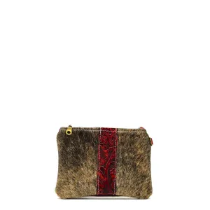 Purse Organizer - Two-Tone Brindle w/ Burgundy Tool