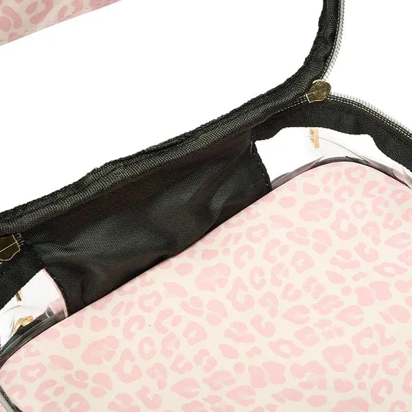 PVC Portable Transparent Double-Layer Cosmetic Bag