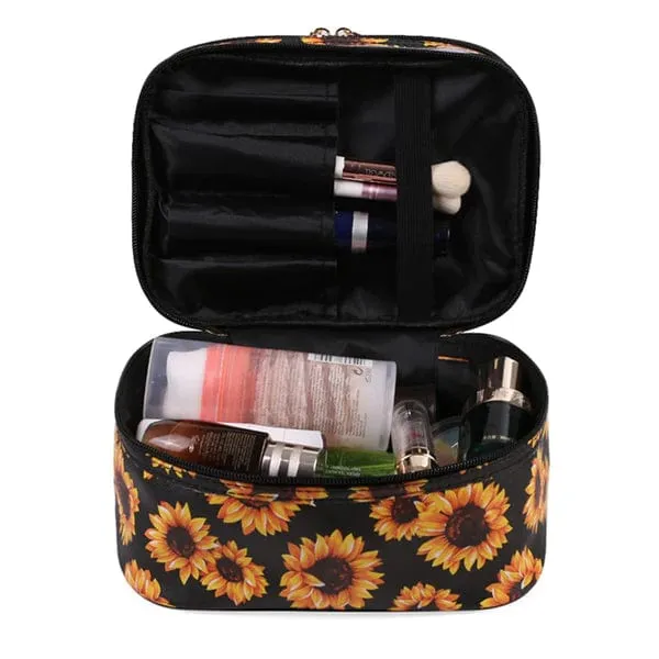 PVC Portable Transparent Double-Layer Cosmetic Bag