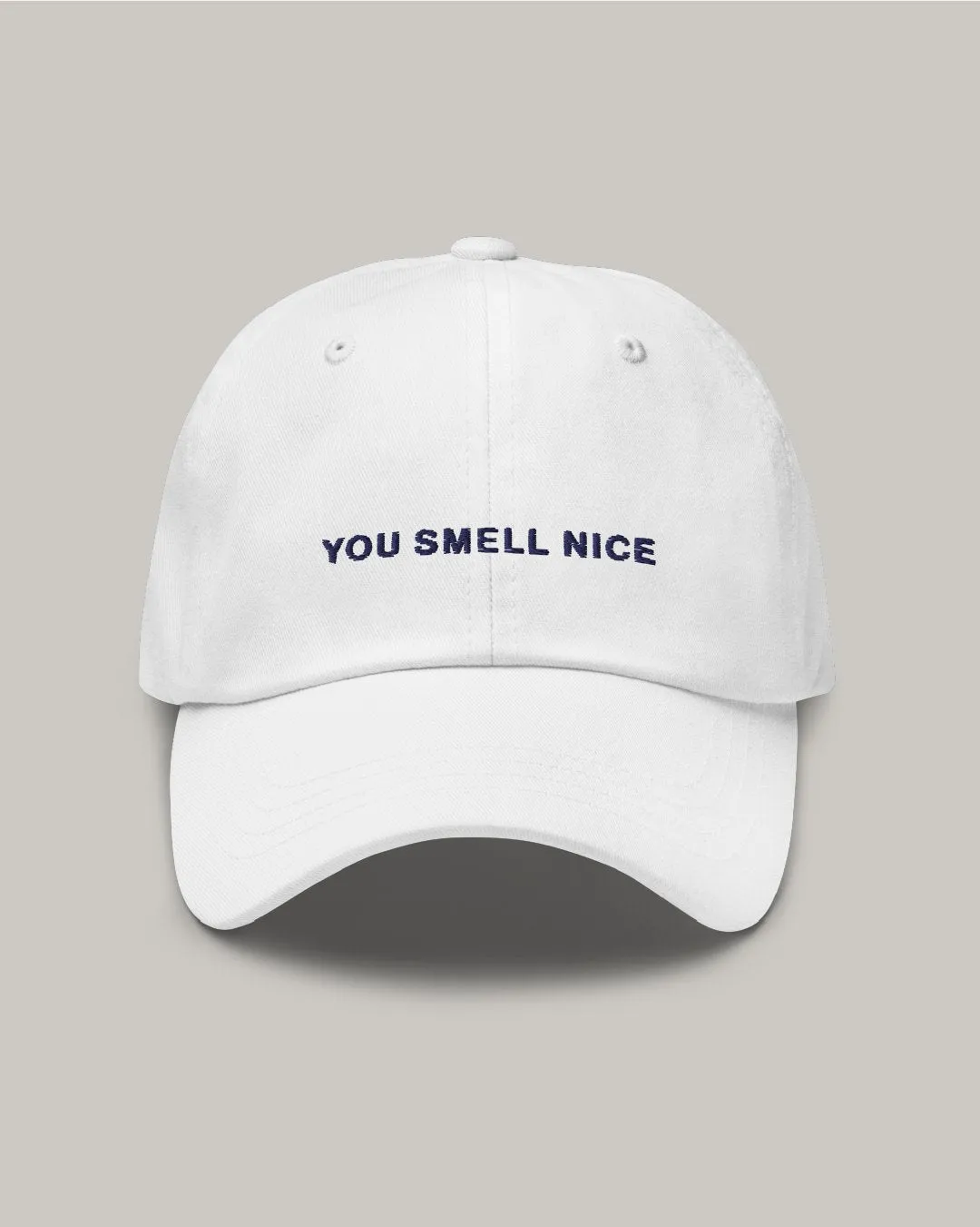 "You Smell Nice" Hat - Pure White/Midnight