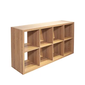 Raajan 57.5" H x 29.9" W Cube Bookcase with Opened Back Shelves ,8-Cube Organizer Storage Latitude Run® Color: Walnut