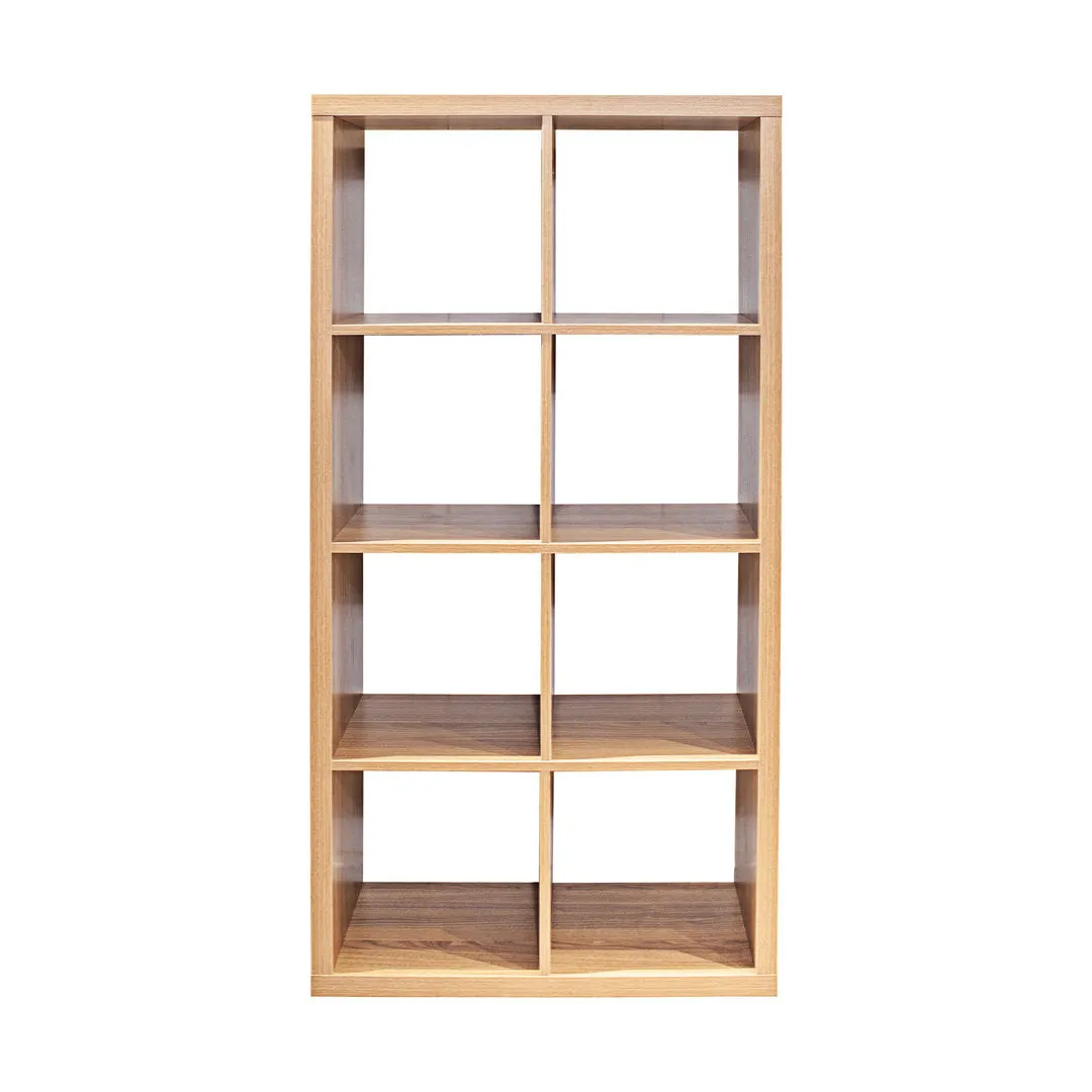 Raajan 57.5" H x 29.9" W Cube Bookcase with Opened Back Shelves ,8-Cube Organizer Storage Latitude Run® Color: Walnut