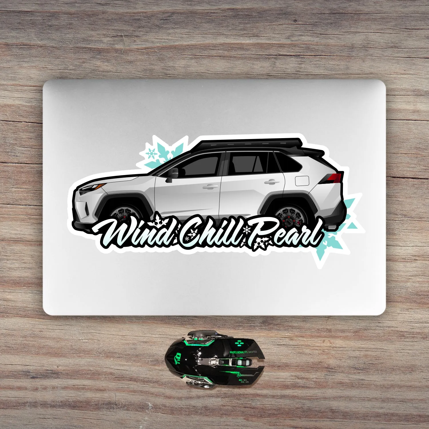 Rav4 Wind Chill Pearl With Snowflakes Sticker