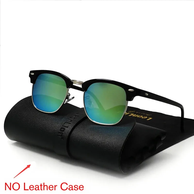 RBROVO Semi-Rimless Retro Sunglasses