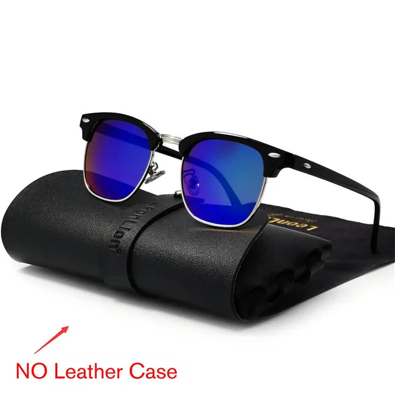 RBROVO Semi-Rimless Retro Sunglasses