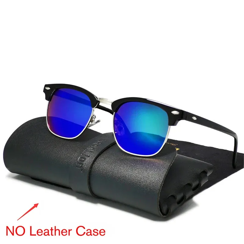 RBROVO Semi-Rimless Retro Sunglasses