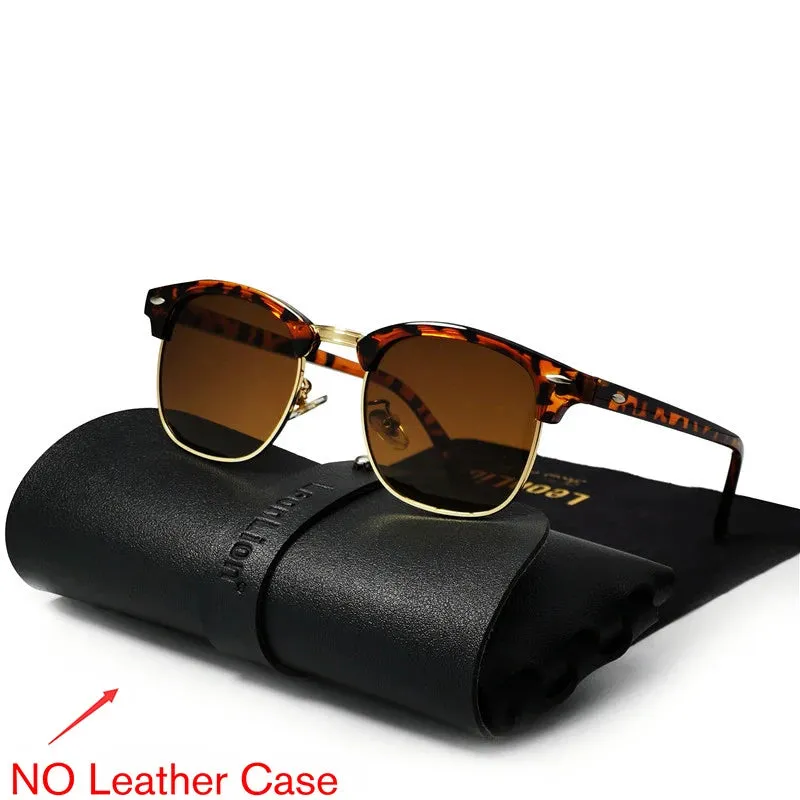 RBROVO Semi-Rimless Retro Sunglasses