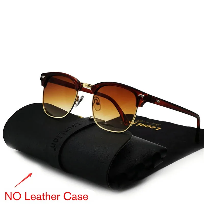RBROVO Semi-Rimless Retro Sunglasses