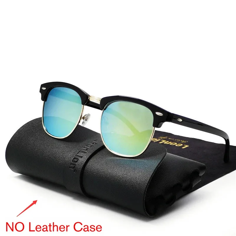 RBROVO Semi-Rimless Retro Sunglasses