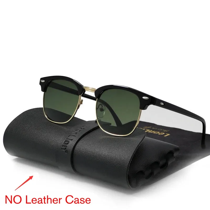 RBROVO Semi-Rimless Retro Sunglasses