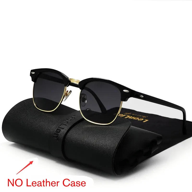 RBROVO Semi-Rimless Retro Sunglasses