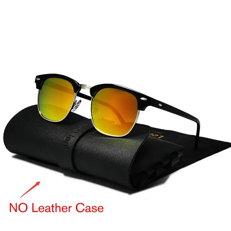 RBROVO Semi-Rimless Retro Sunglasses
