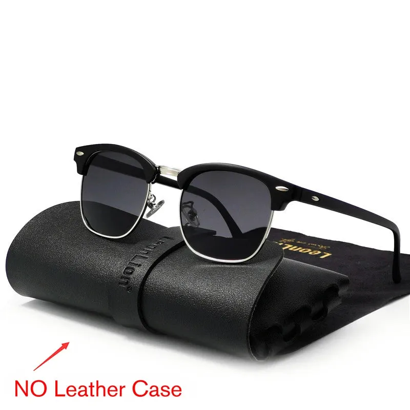 RBROVO Semi-Rimless Retro Sunglasses
