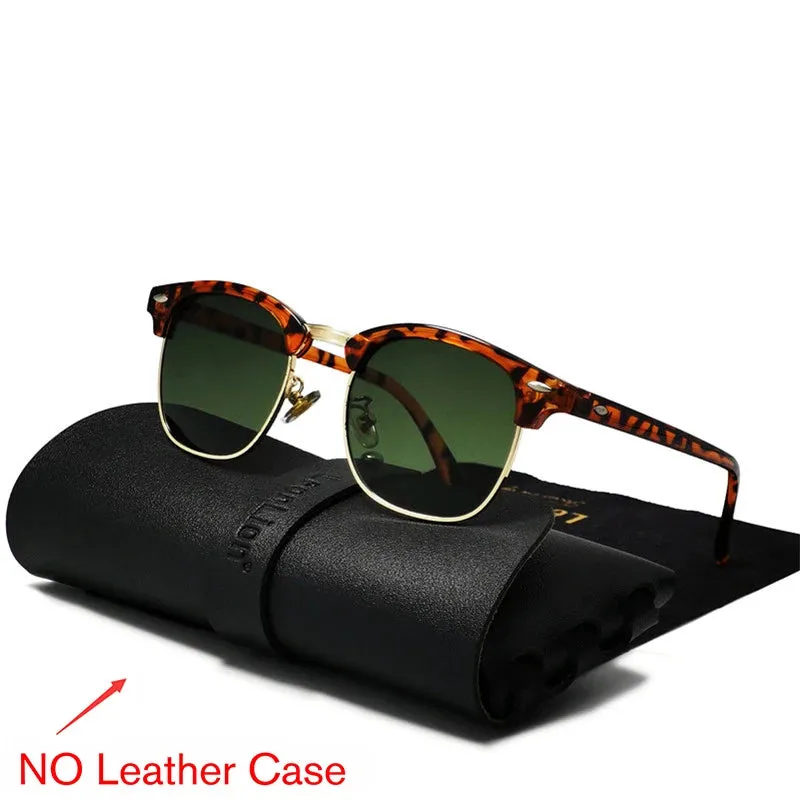 RBROVO Semi-Rimless Retro Sunglasses
