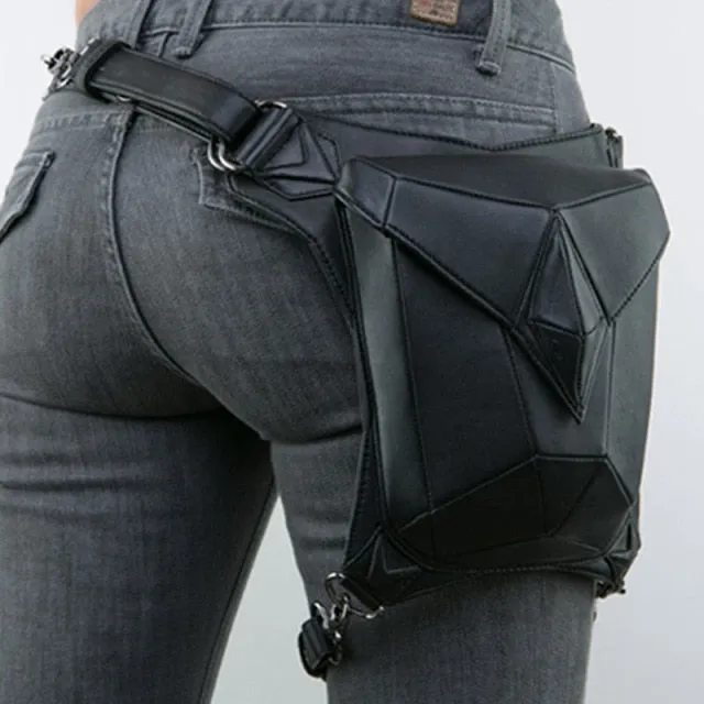 Realaiot Steampunk Waist Leg Bags Women Men Victorian Style Holster Bag Motorcycle Thigh Hip Belt Packs Messenger Shoulder Bags