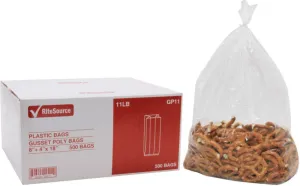 RiteSource - 8" x 4" x 18" Clear 11 lb Poly Bags, 500/bx - GP11