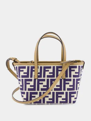 Roll Mini FF Midnight Blue Jacquard Mini Bag