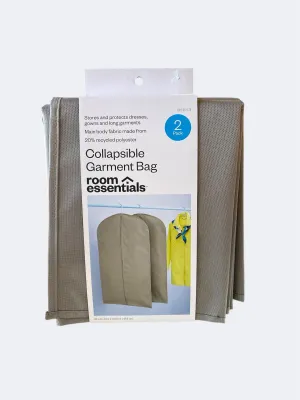 Room Essentials Travel Collapsible Garment Suit Bags 2 Pack
