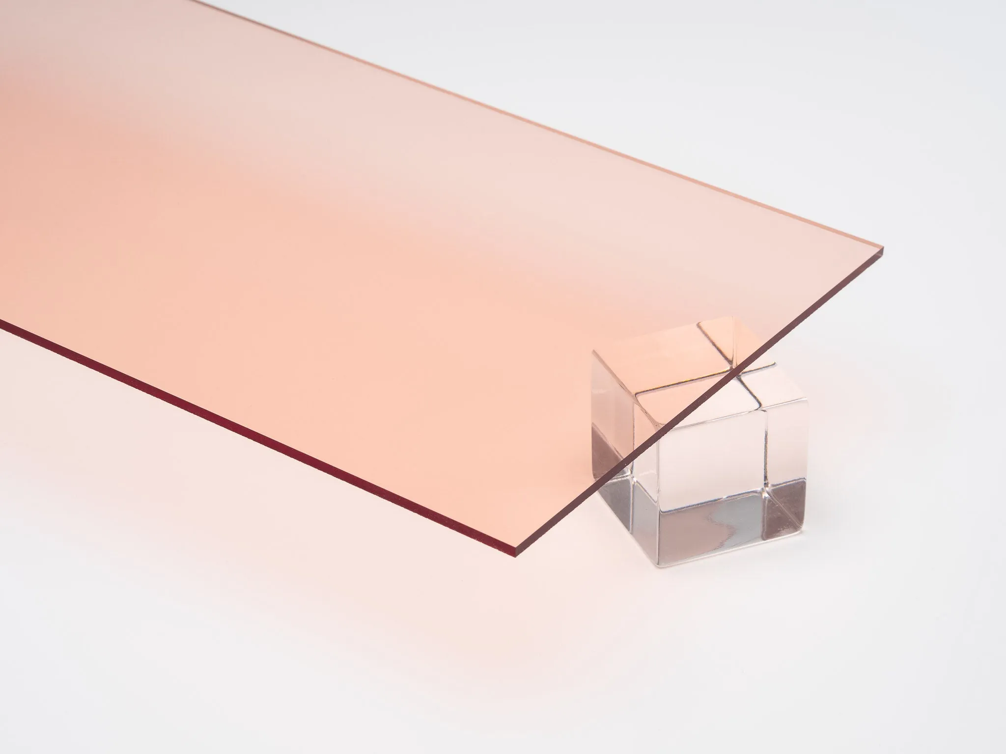 Rose Gold Transparent Acrylic Sheet