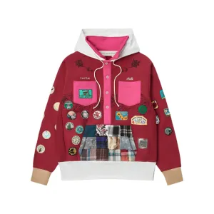 Rose Patch Gardener Hoodie - Wine