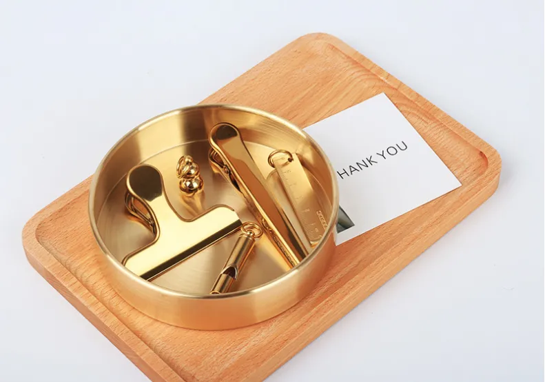 Round Copper Storage Organizer