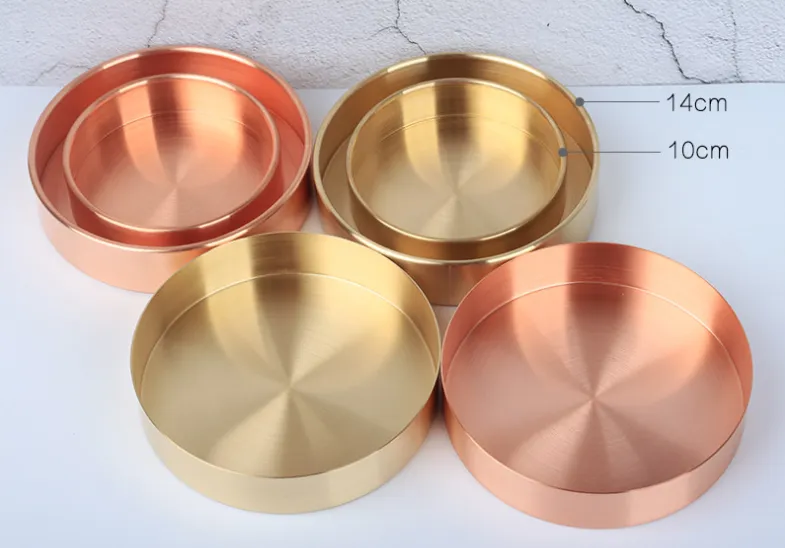 Round Copper Storage Organizer