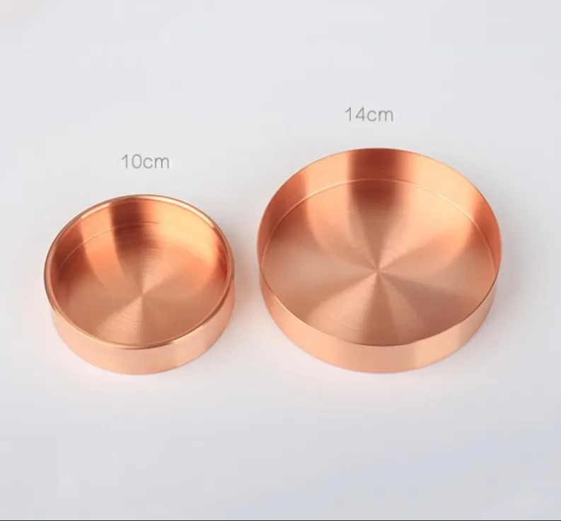 Round Copper Storage Organizer