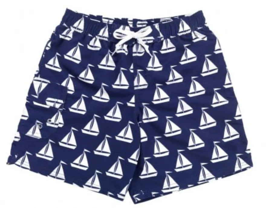 Sail Boat Swim Trunks