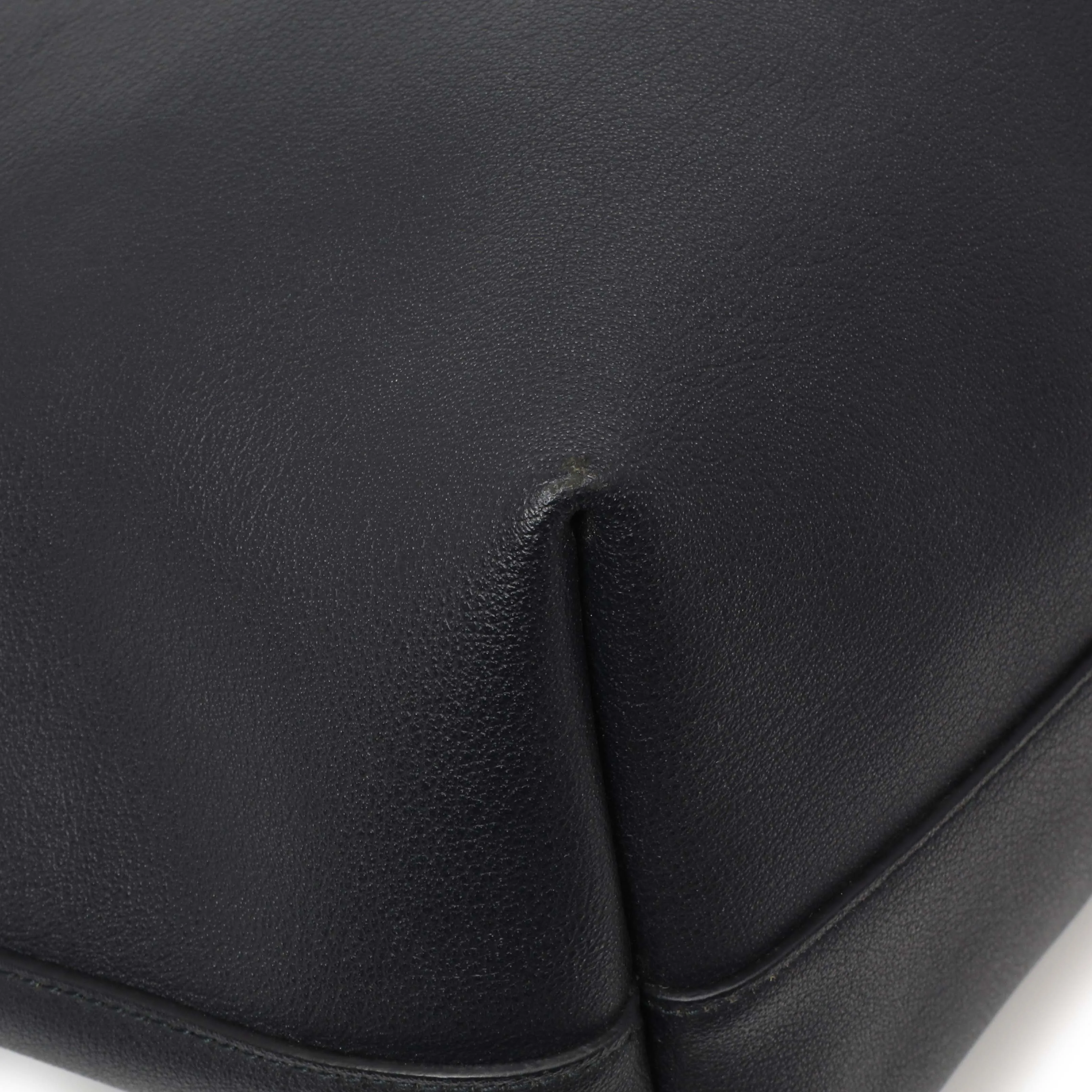 Saint Laurent Navy Calfskin Large Shopping Tote
