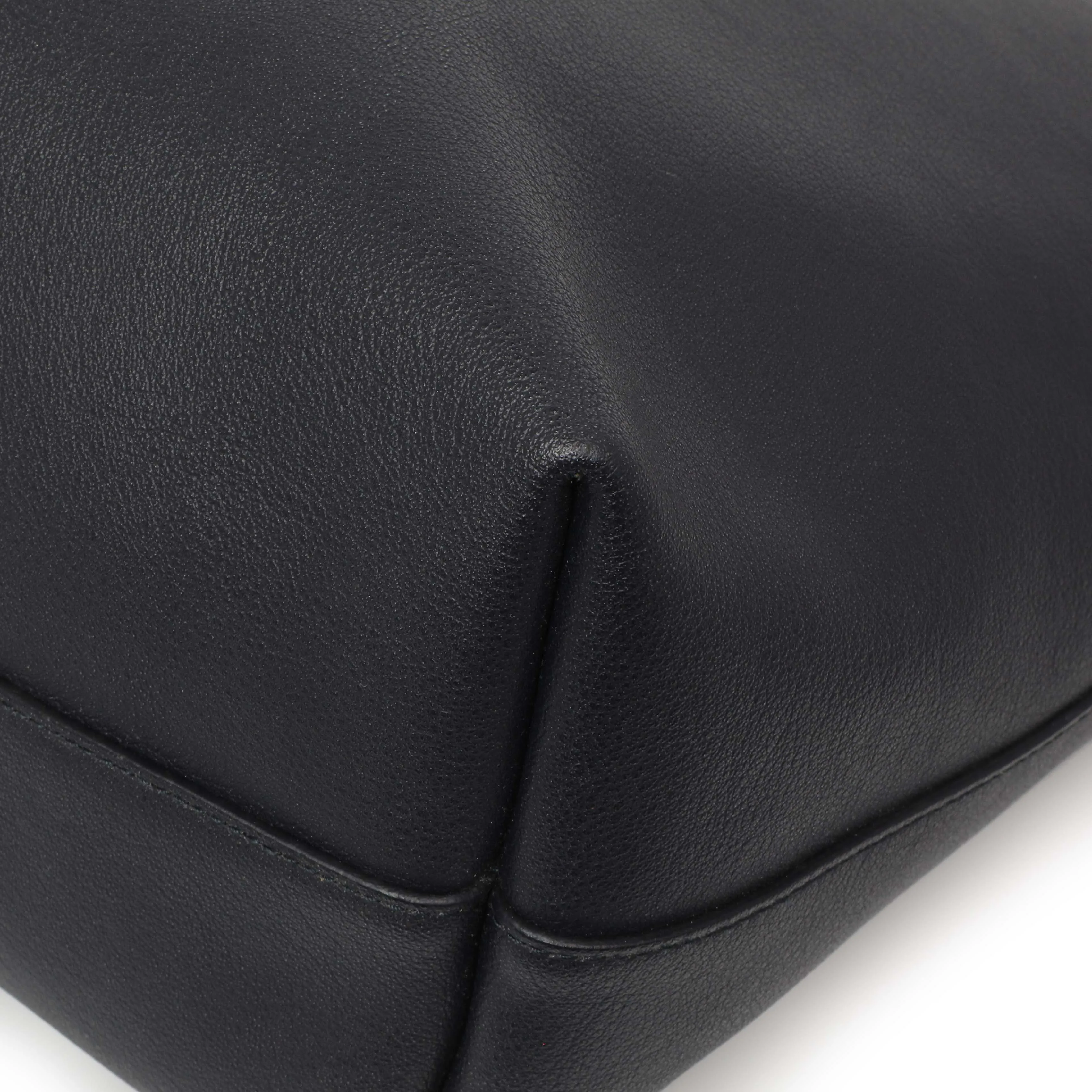 Saint Laurent Navy Calfskin Large Shopping Tote