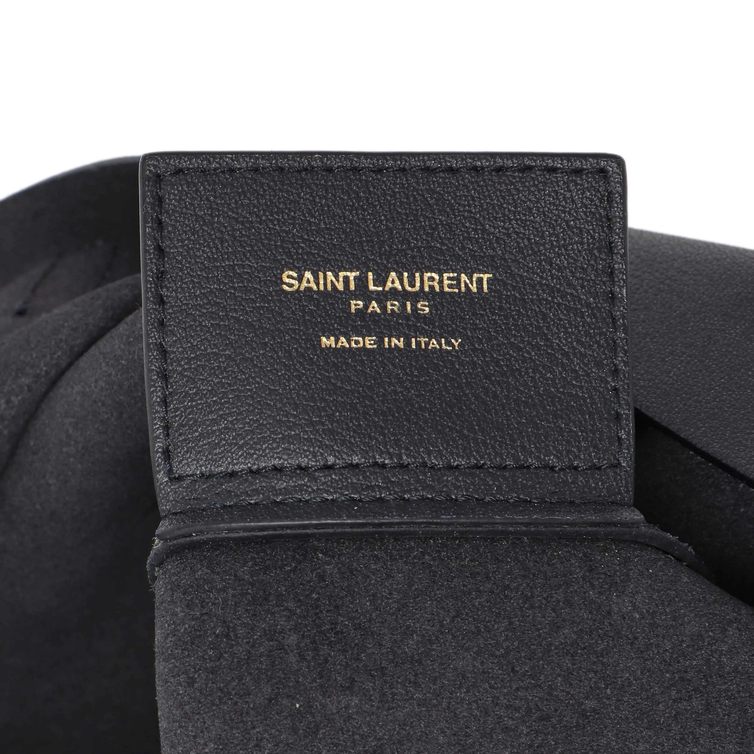 Saint Laurent Navy Calfskin Large Shopping Tote