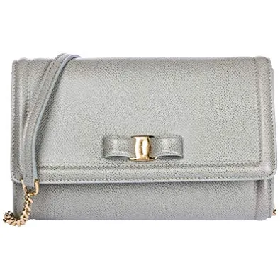 Salvatore Ferragamo Fiocco Vara Mini Bag in Pale Gray