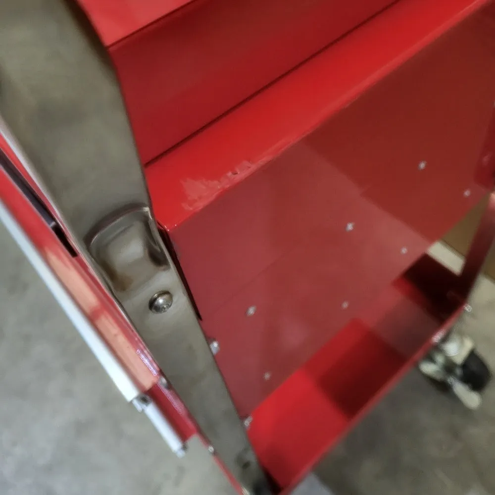 Sealey Heavy-Duty 2-Level Workshop Trolley with Lockable Top & 2 Drawers - Red - D