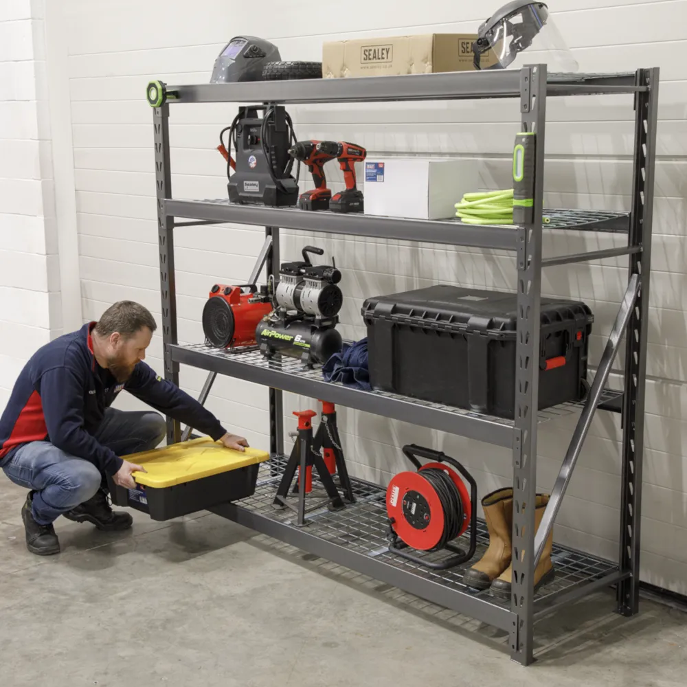 Sealey Heavy-Duty Racking Unit with 4 Mesh Shelves 640kg - B