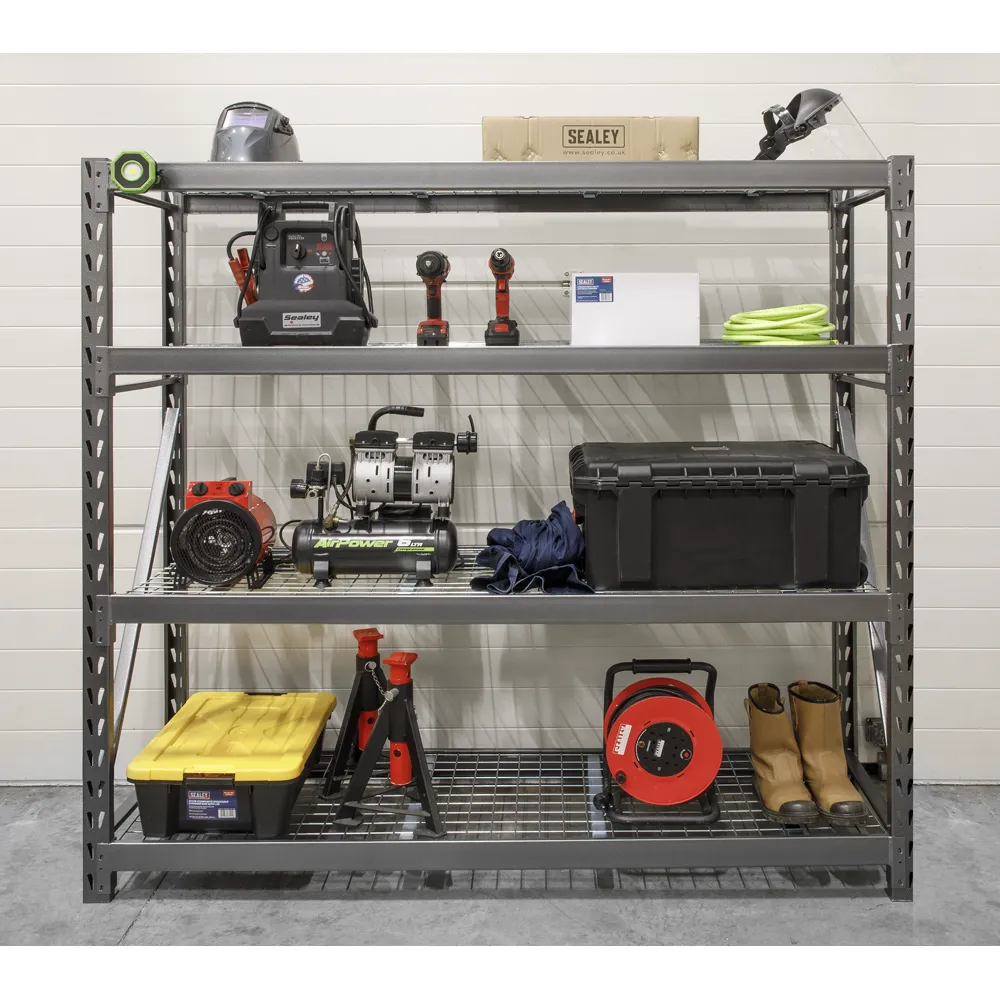 Sealey Heavy-Duty Racking Unit with 4 Mesh Shelves 640kg - B