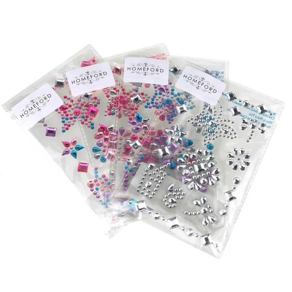 Self-Adhesive Rhinestone Stickers, Butterfly, 14-count