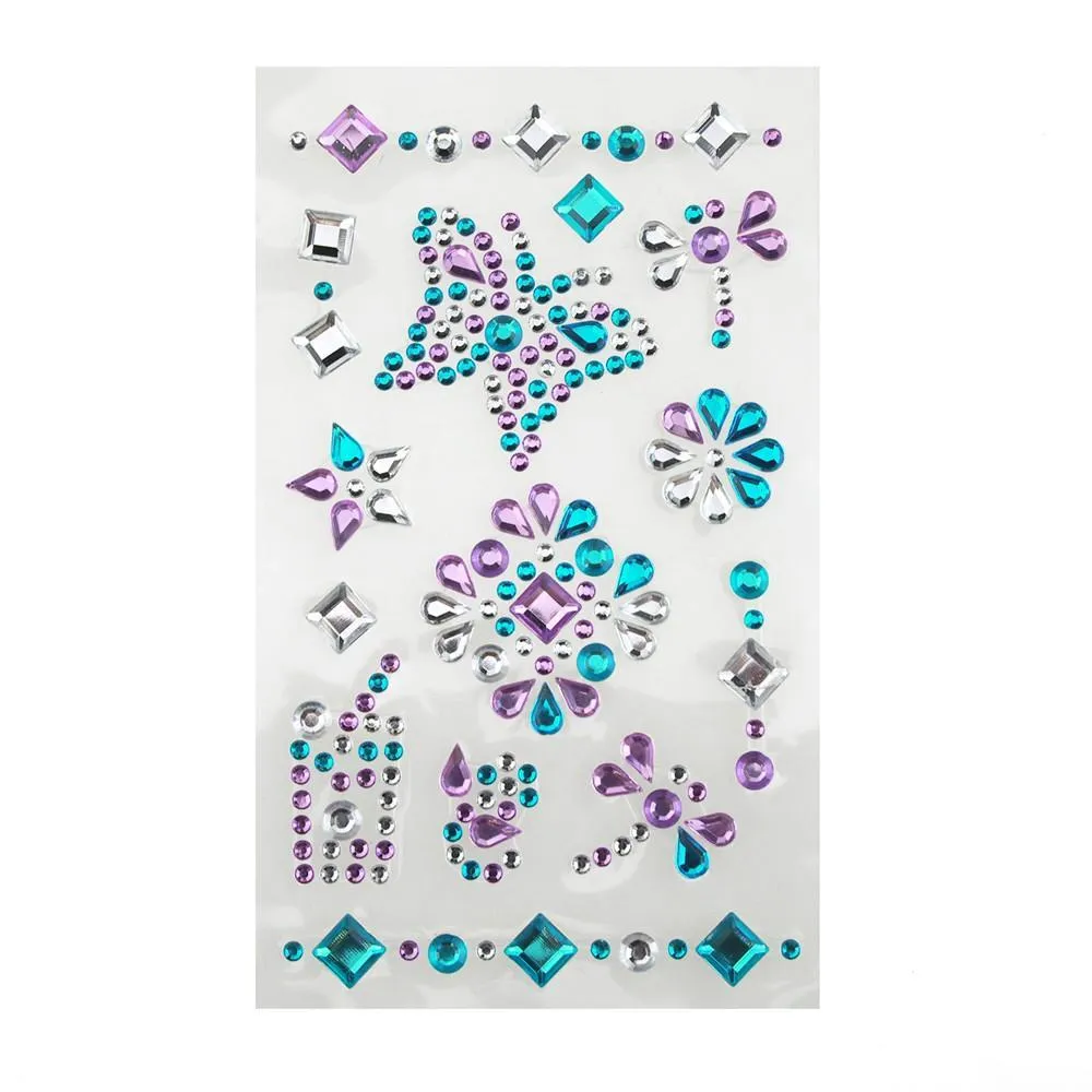 Self-Adhesive Rhinestone Stickers, Butterfly, 14-count