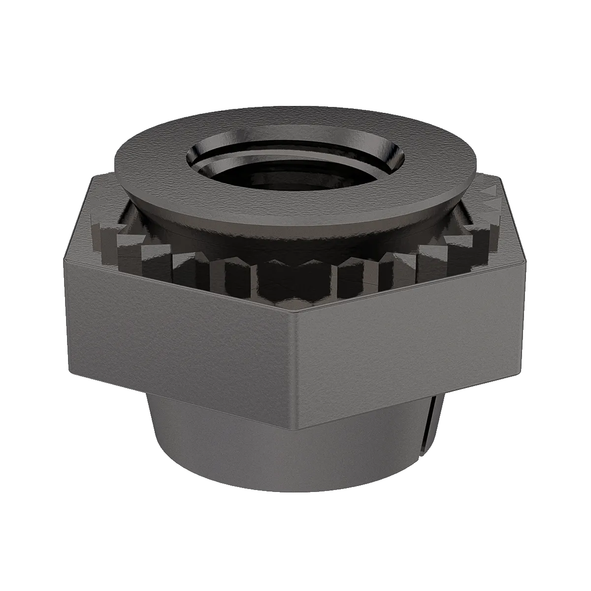 Self-Clinching Nut, Locking Thread, 7075 Aluminum, Metric, M4x0.7 x2, 100 Pack