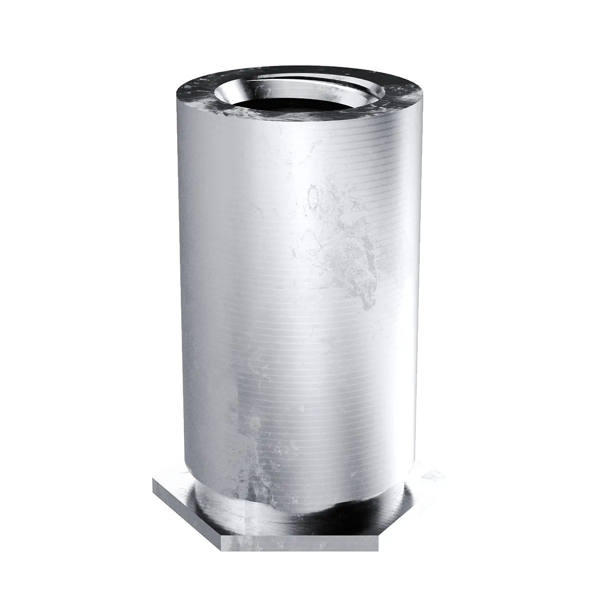 Self-Clinching Standoff, Blind Thread, Steel, Zinc, M3.5x0.6 x 16, 100 Pack
