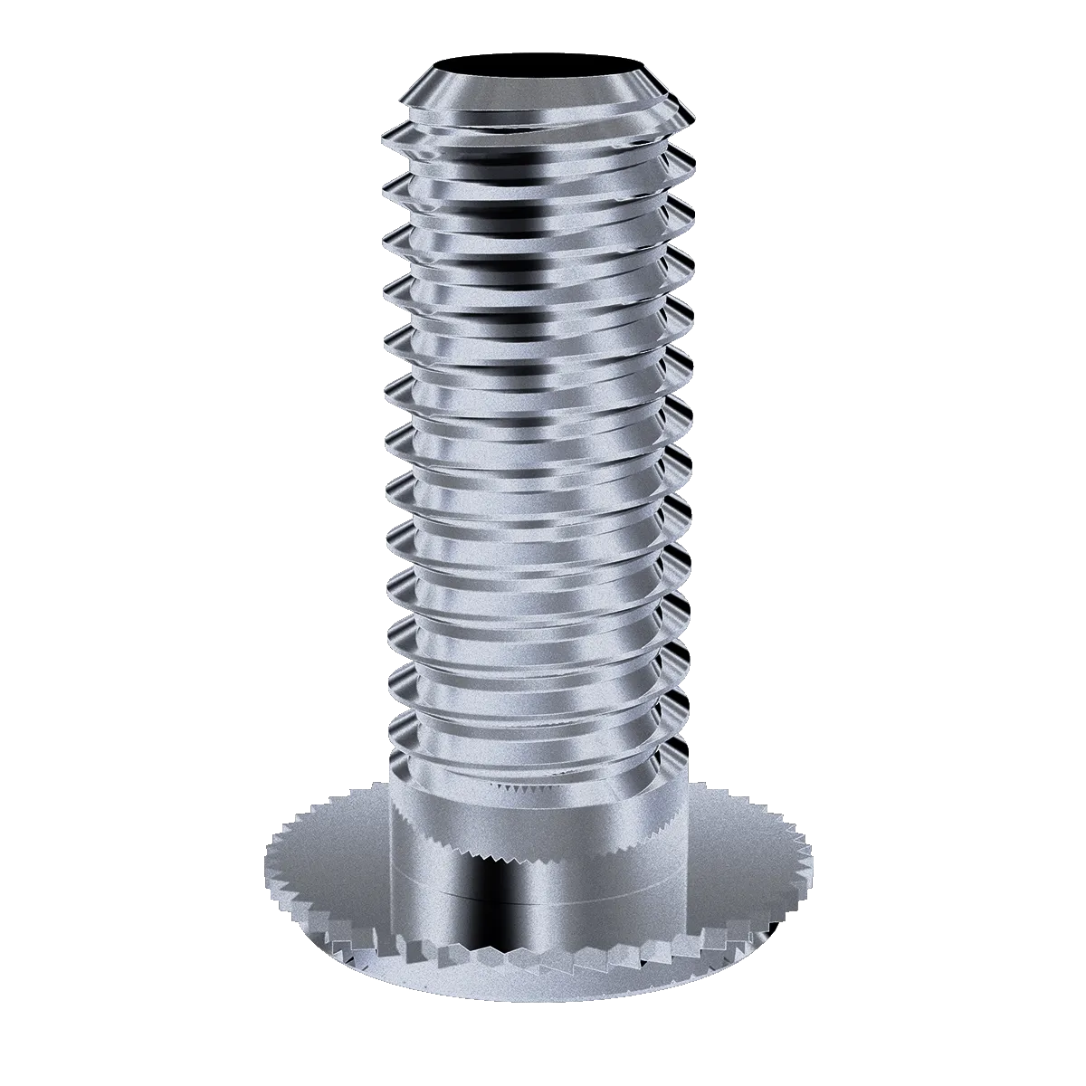Self-Clinching Stud, Concealed Head, 2024-T4 Aluminum, M5x0.8 x 10, Sheet Thick.: 1.6, 100 Pack