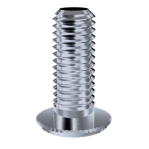 Self-Clinching Stud, Concealed Head, 2024-T4 Aluminum, M5x0.8 x 10, Sheet Thick.: 1.6, 100 Pack