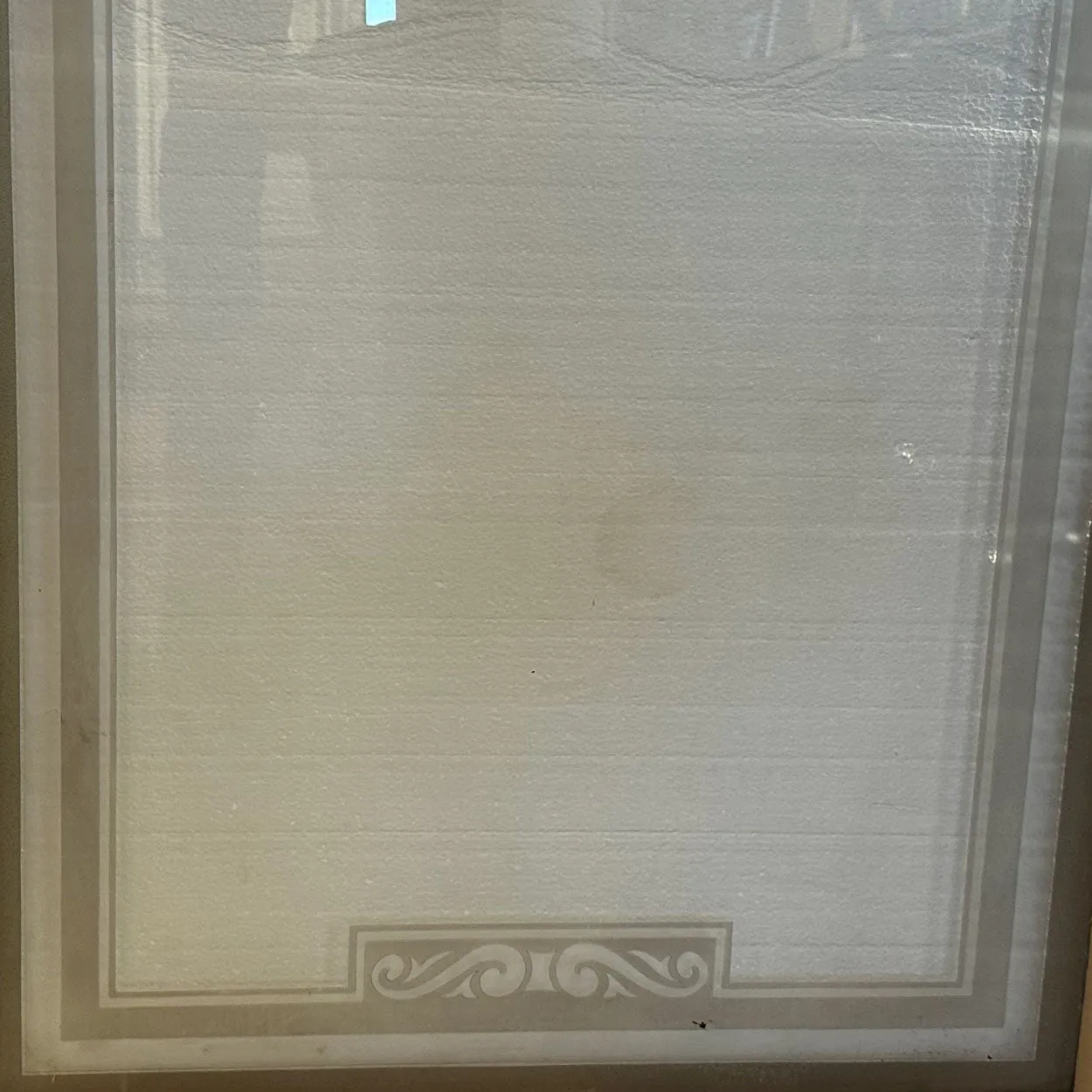 Set of Five English Neoclassical Etched Glass Windows