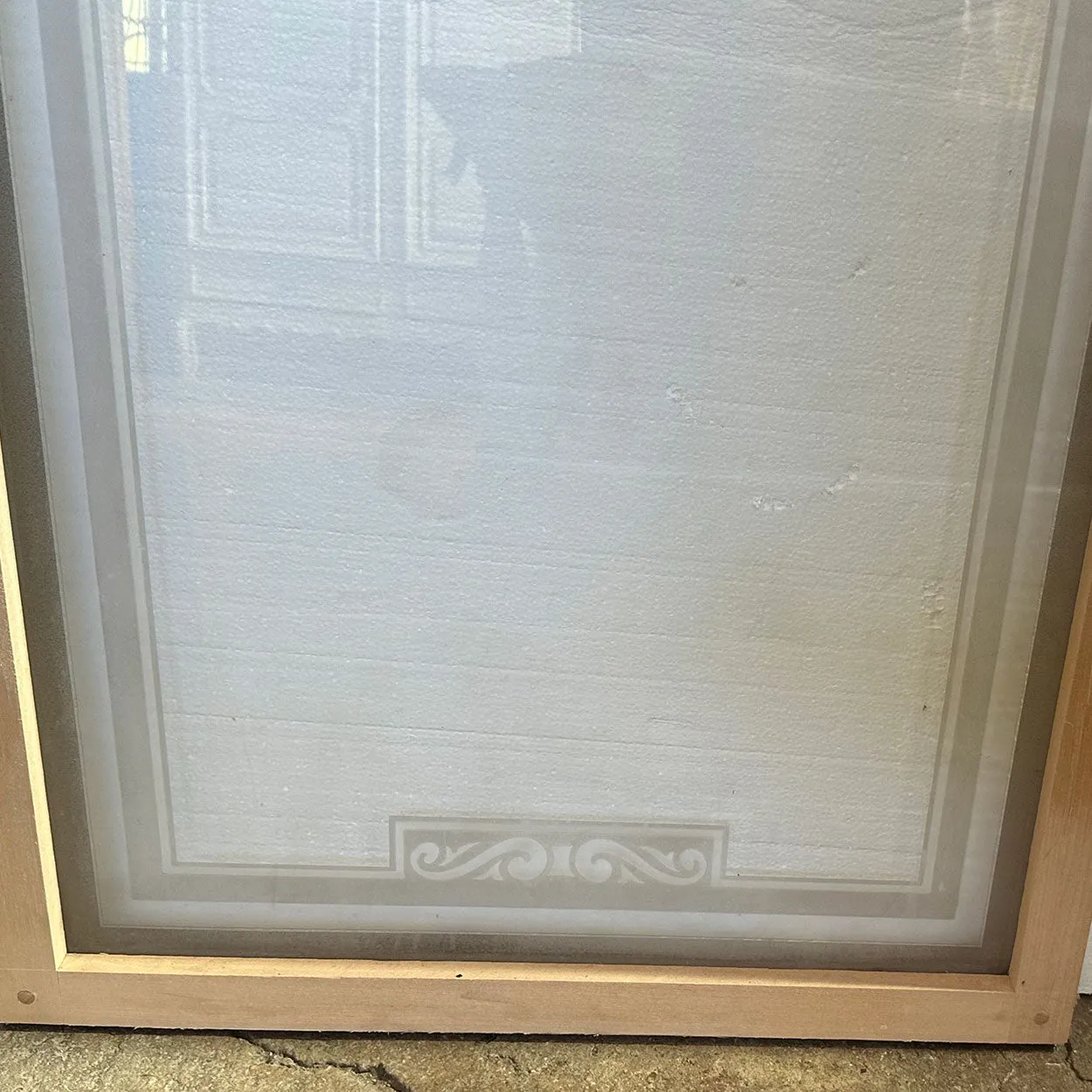 Set of Five English Neoclassical Etched Glass Windows