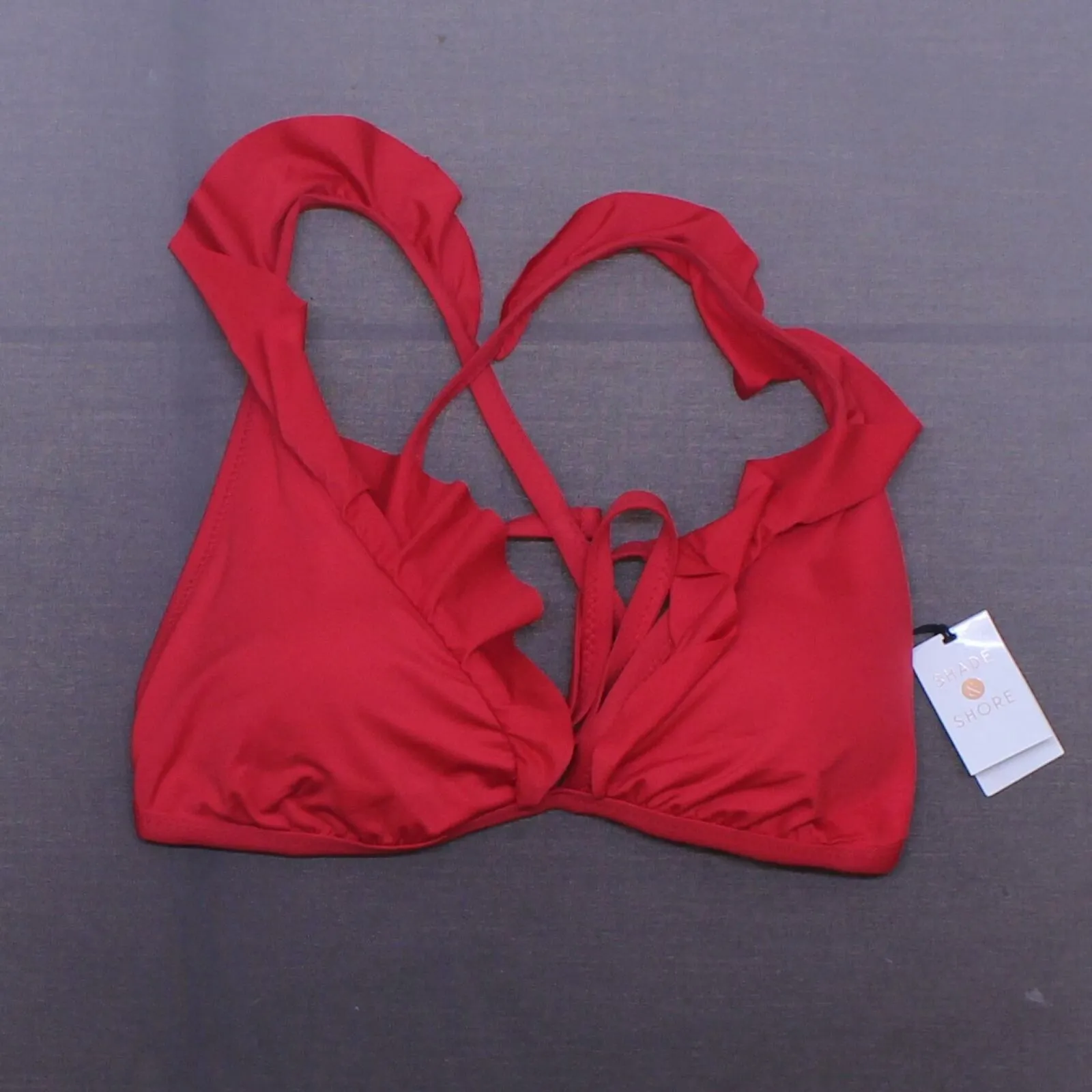 Shade & Shore Women's Ruffle Bralette Bikini Top