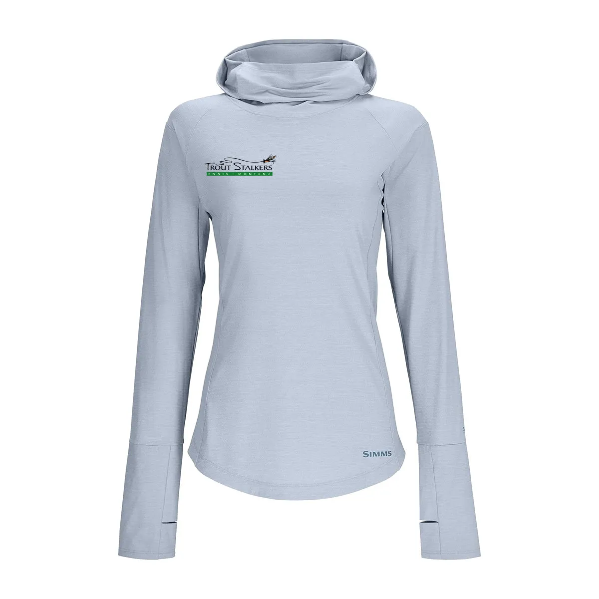 Simms MTS Logo Womens SolarFlex® Cooling Hoody Steel Blue