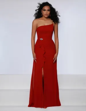 Size 12 Kanali K 1881 Cranberry Bridesmaid Dress