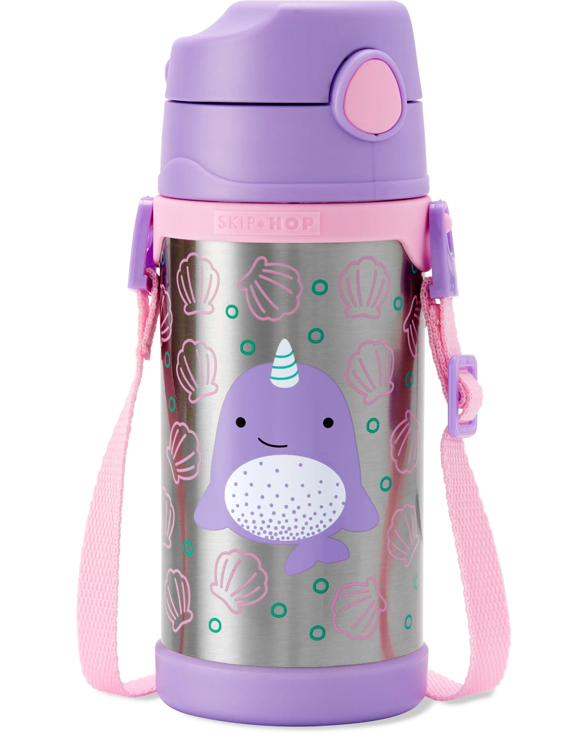 Skip Hop Zoo Insulated Stainless Steel Bottle 360ml - Narwhal