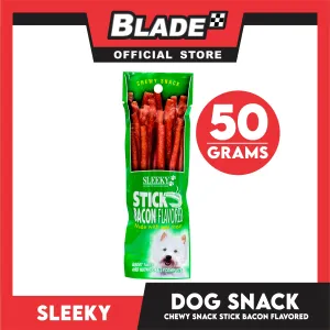 Sleeky Chewy Strap Bacon Flavored 50g Dog Treats