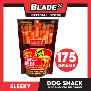 Sleeky Chewy Strap Beef Flavored 175g Dog Treats