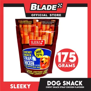 Sleeky Chewy Strap Chicken Flavored 175g Dog Treats